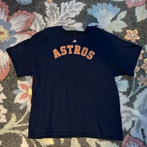 Majestic Navy Blue Astros Short Sleeve Tee
